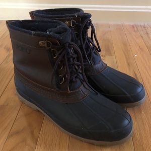 SPORTO blue and navy insulated rain boots